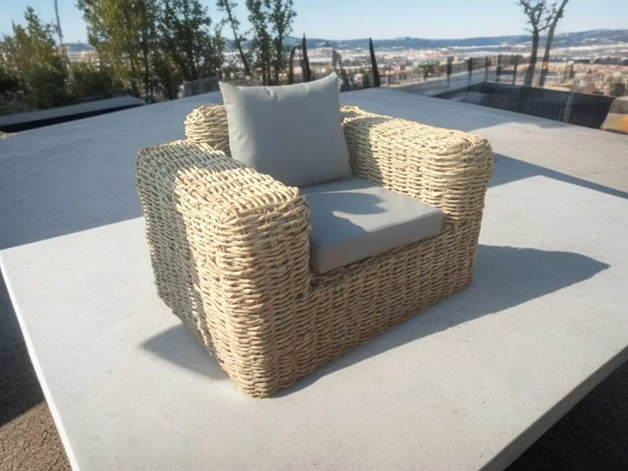 away Wicker Chair single