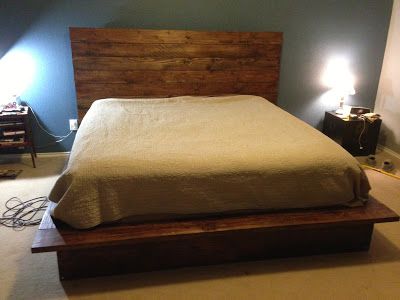 Solid Oak Platform Bed